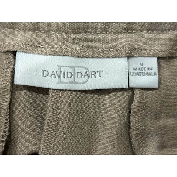 David Dart Womens Dress Pants Size 8 Light Brown Straight Leg Flat Front - Picture 5 of 9